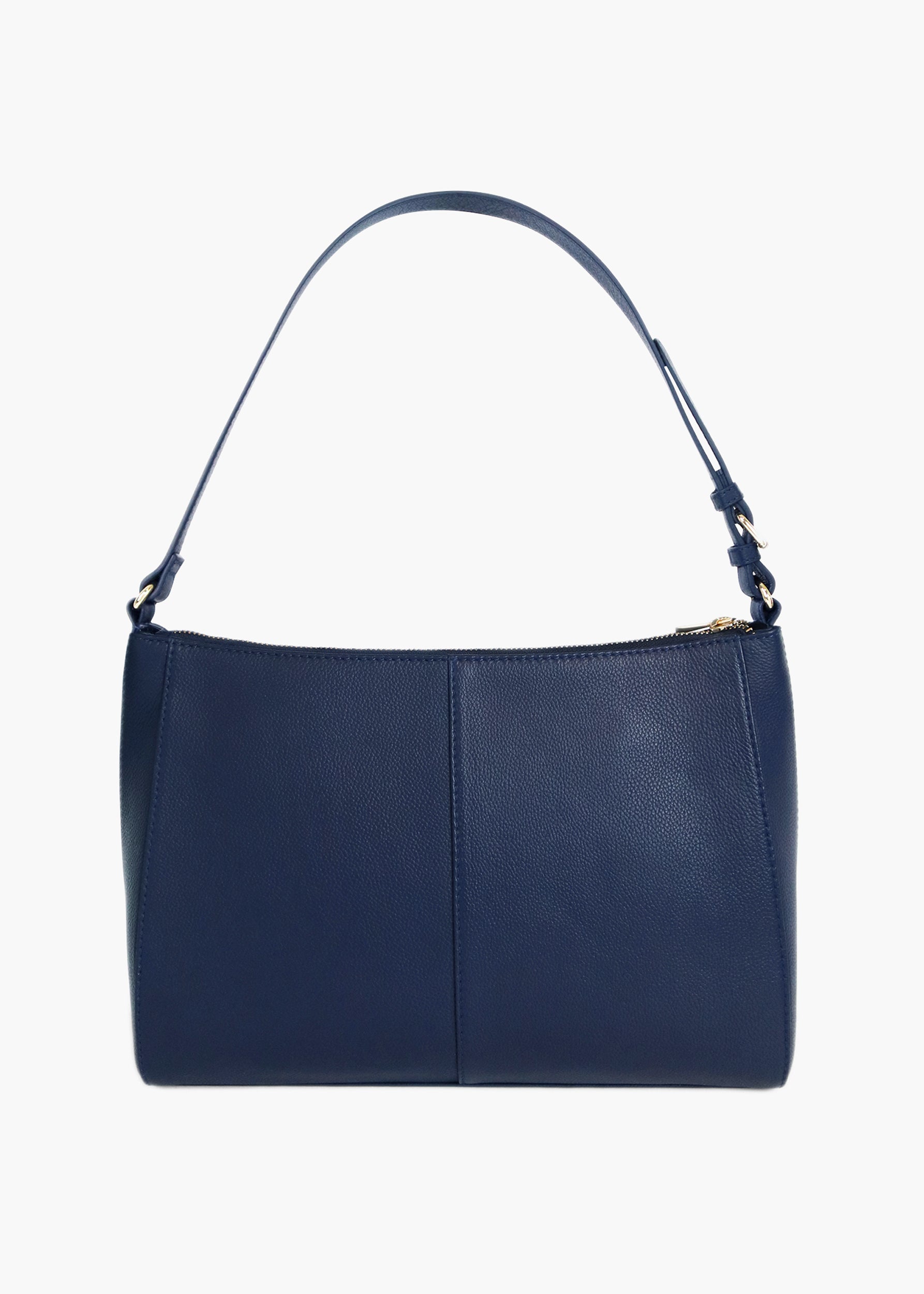 Alice Navy Leather Shoulder Bag