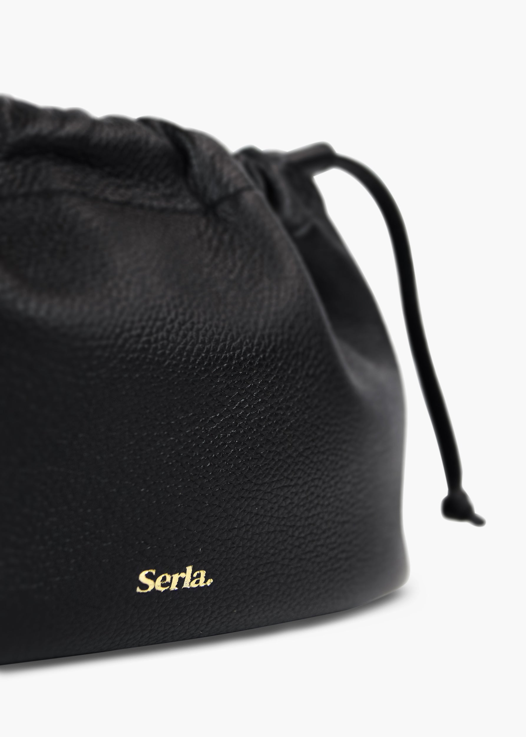 Celia Black Leather Crossbody Bag