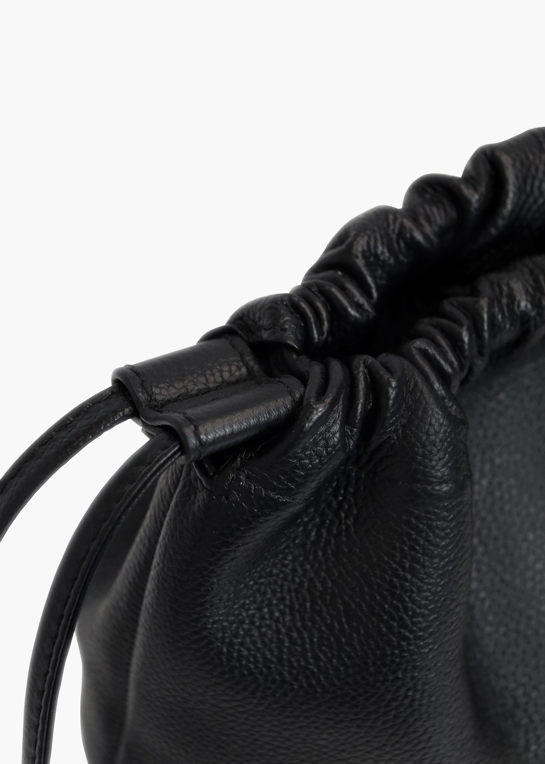Celia Black Leather Crossbody Bag