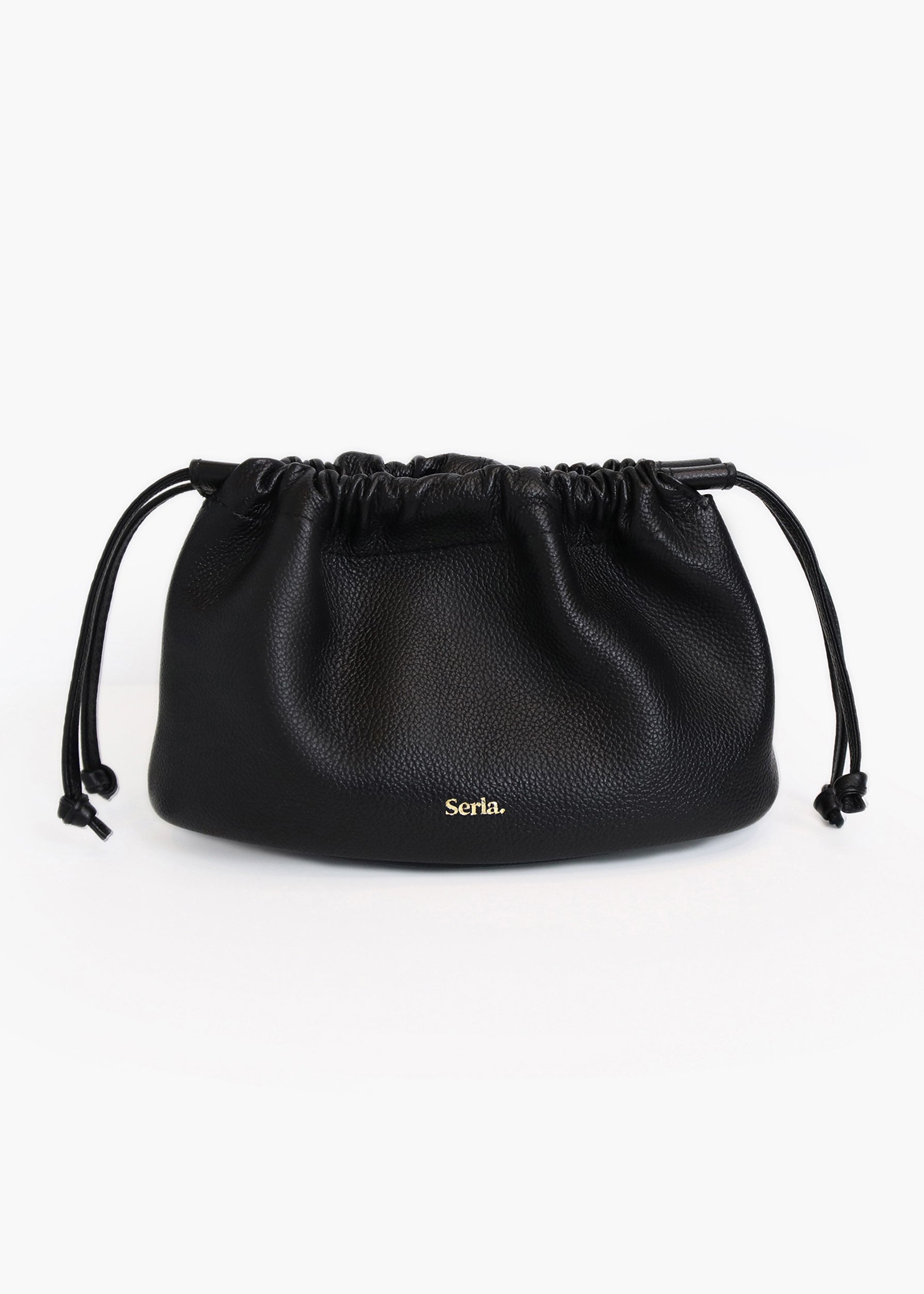 Celia Black Leather Crossbody Bag