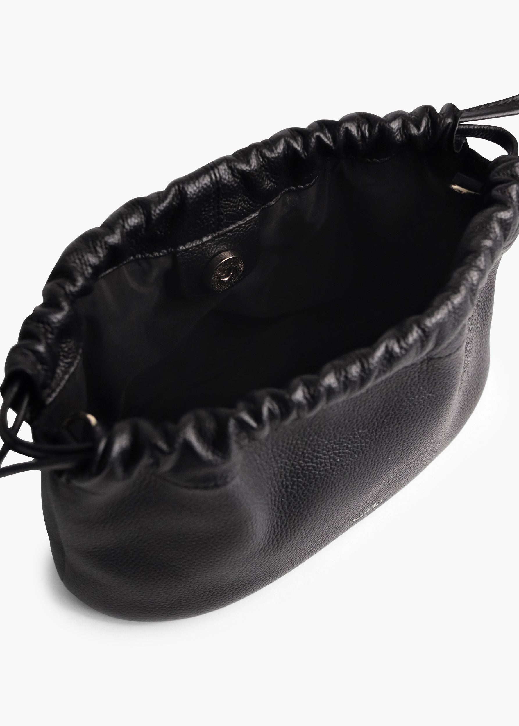 Celia Black Leather Crossbody Bag