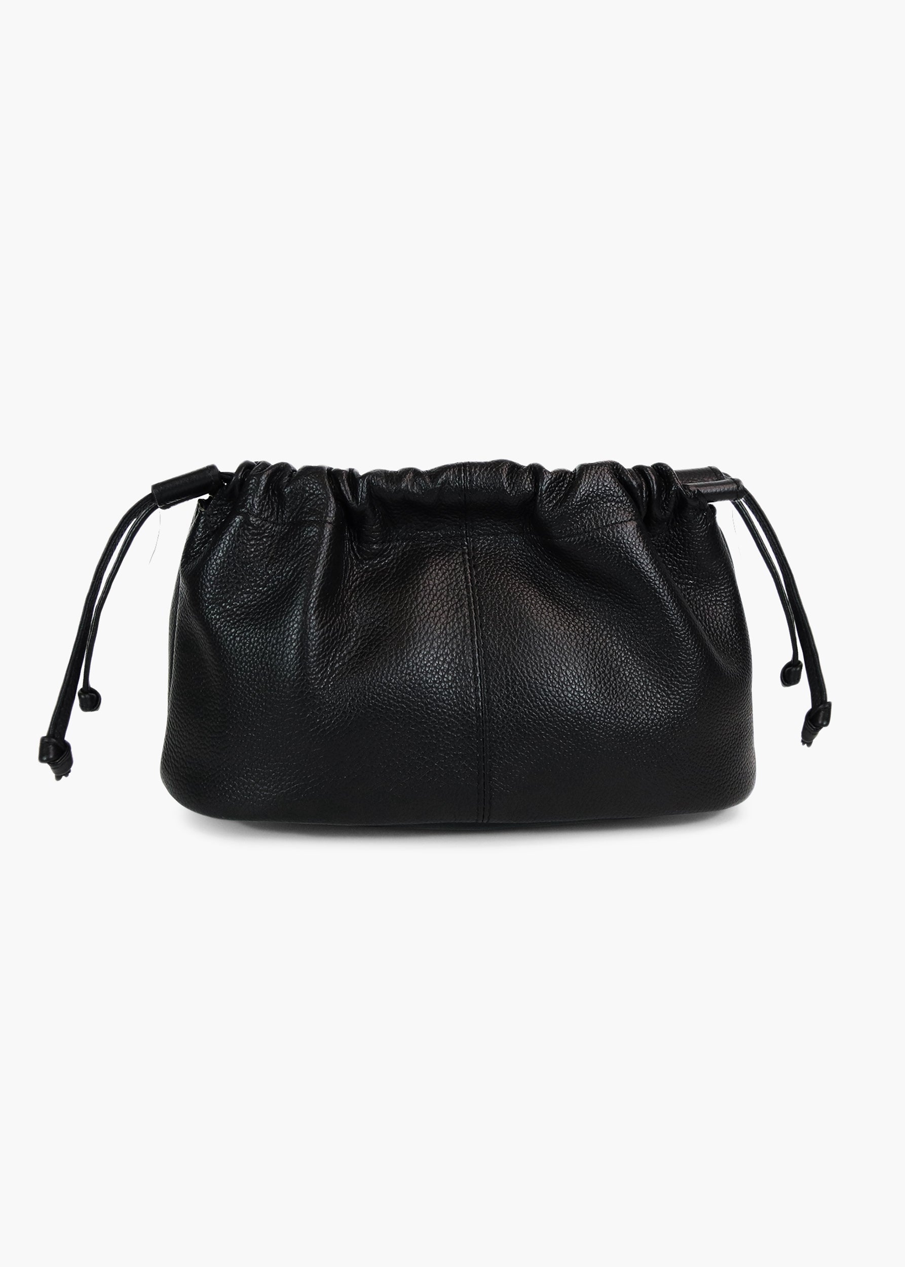 Celia Black Leather Crossbody Bag