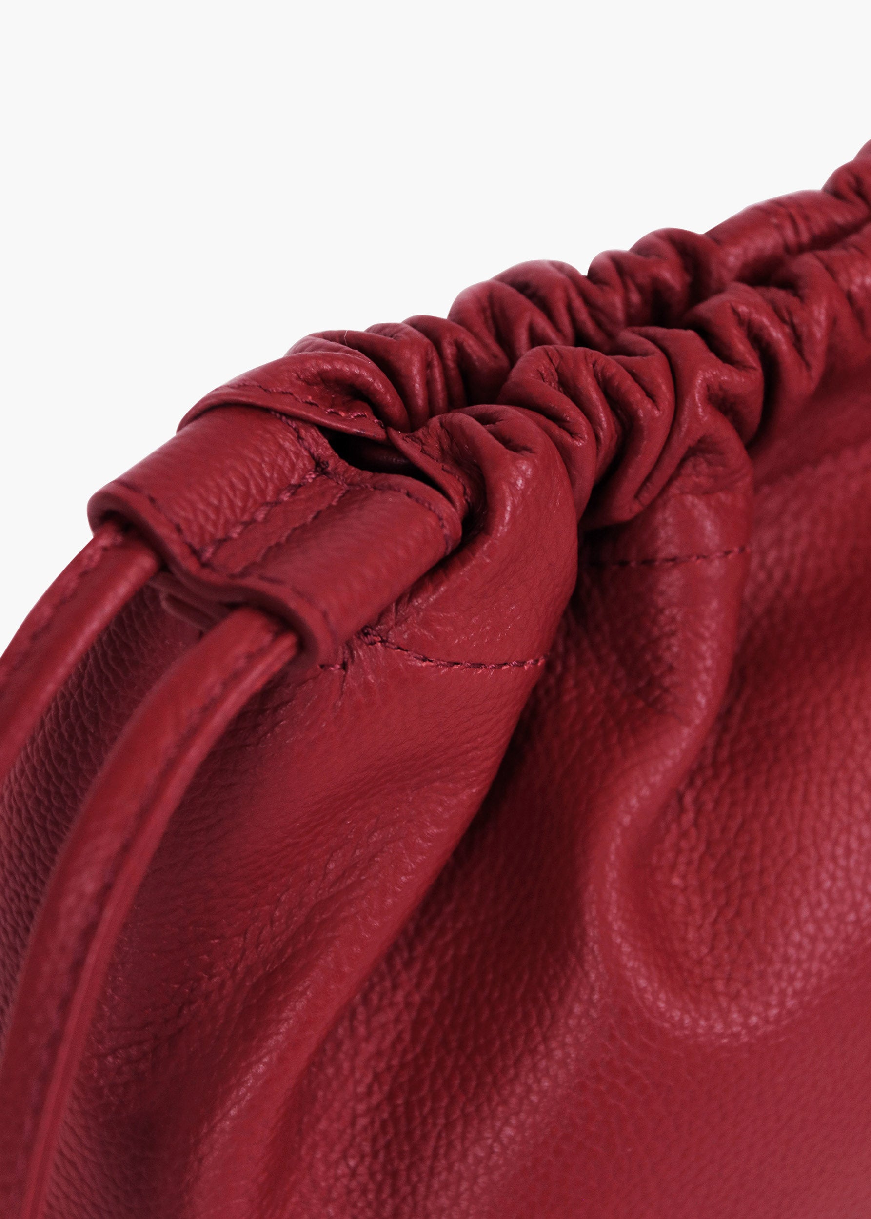 Celia Bordeaux Leather Crossbody Bag