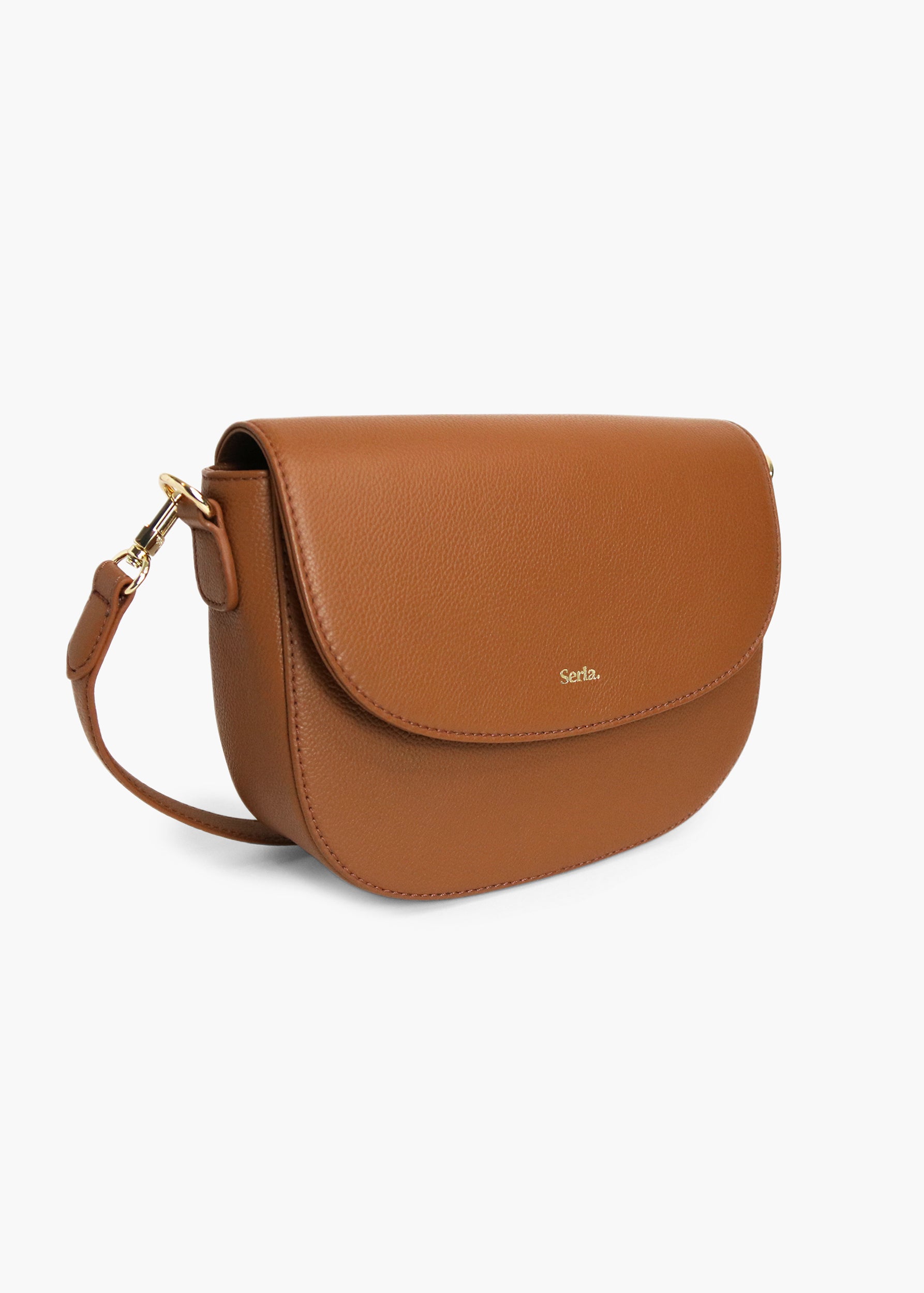 Elise Tan Leather Crossbody Bag