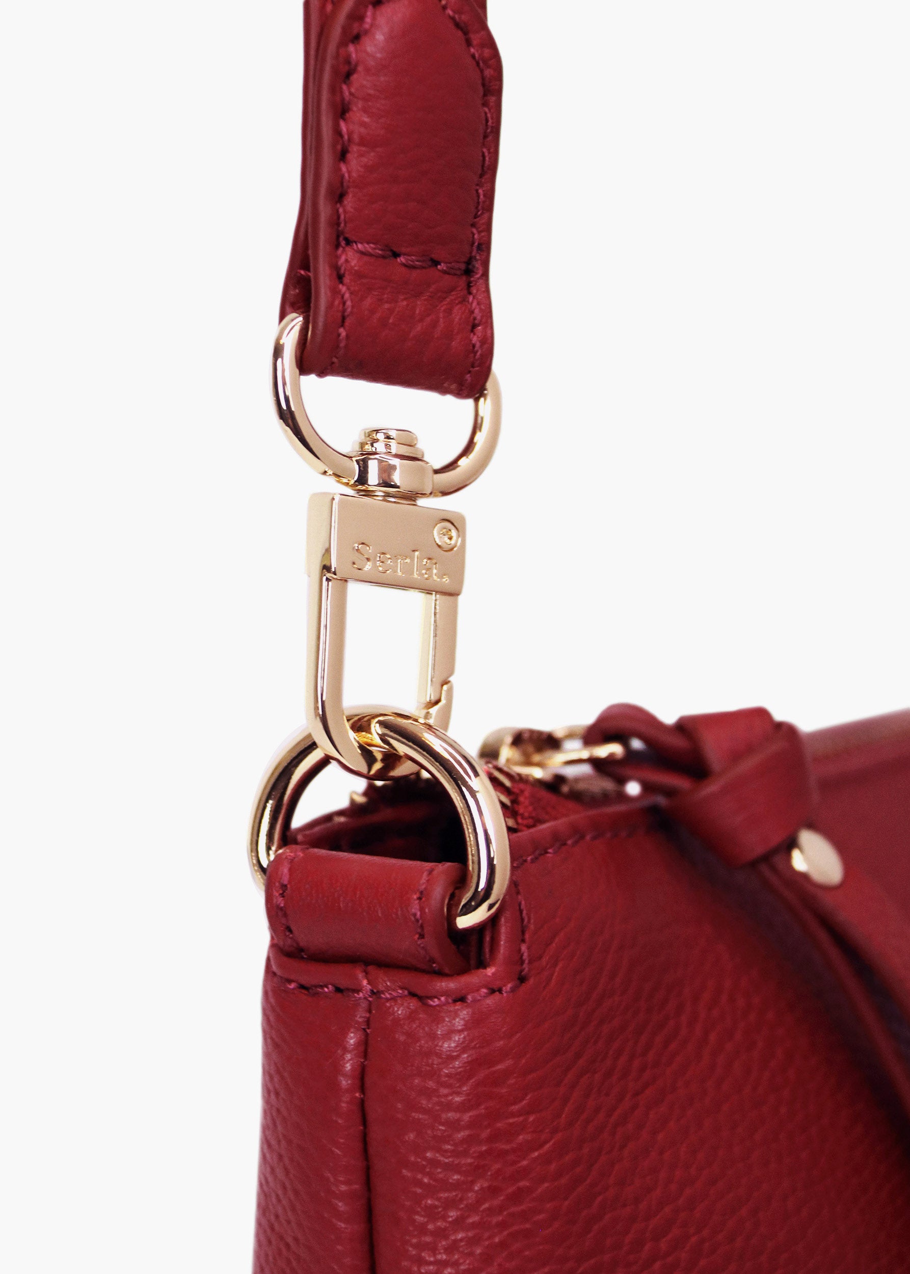 Ivy Bordeaux Leather Crossbody Bag