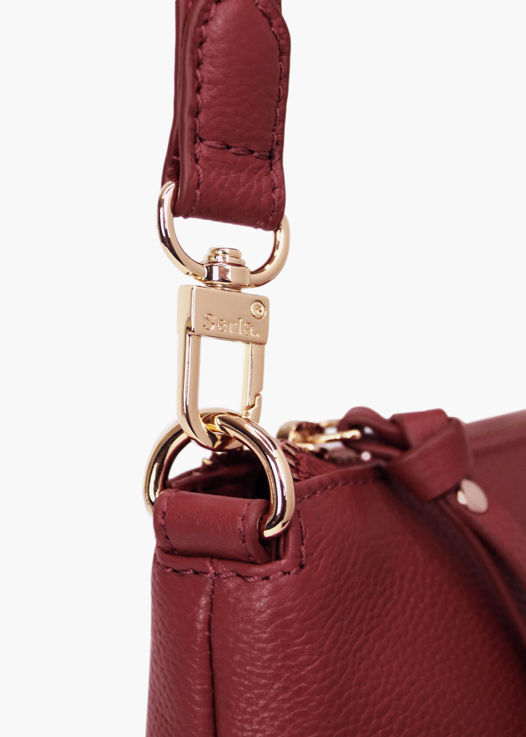 Ivy Bordeaux Leather Crossbody Bag