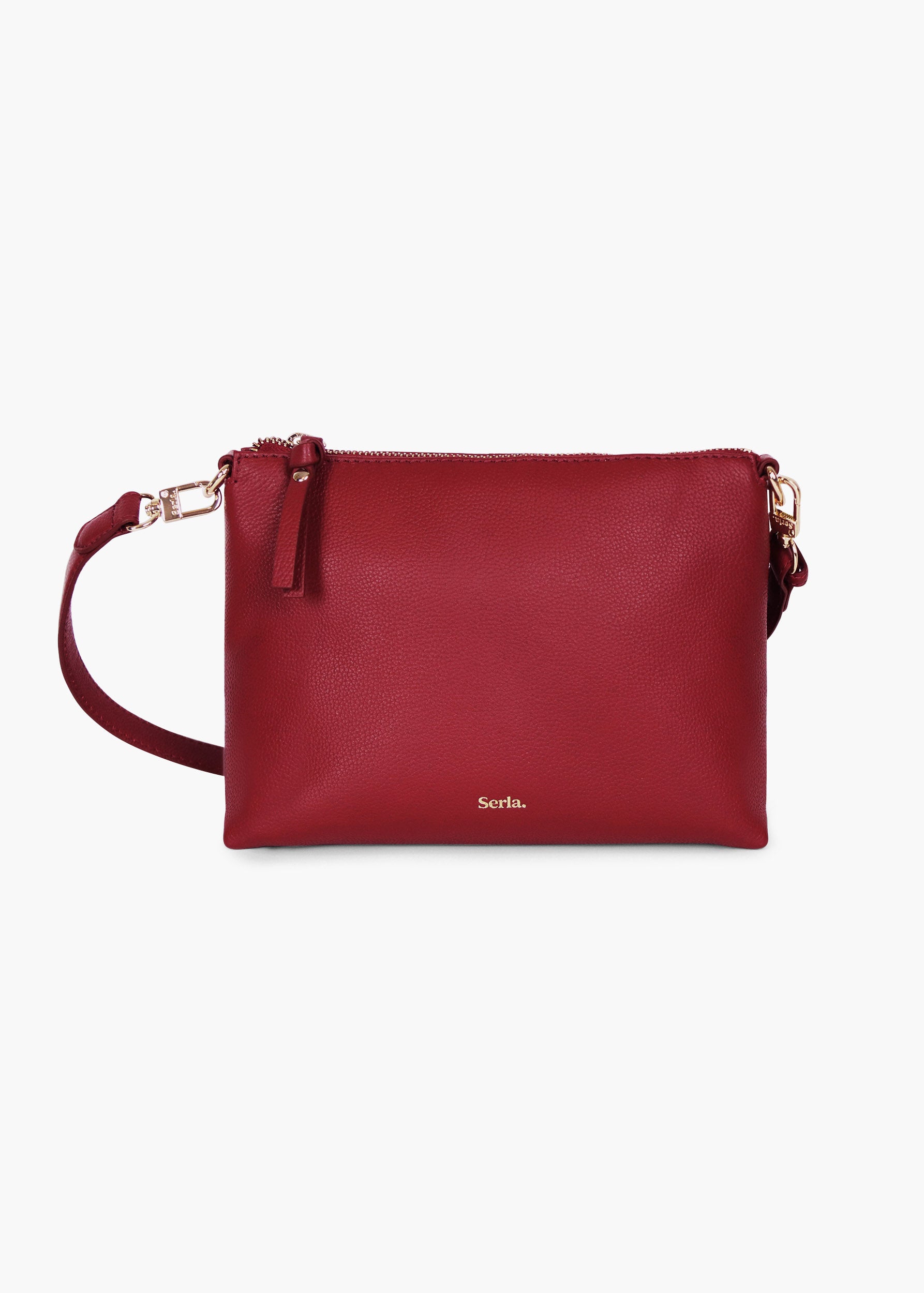 Ivy Bordeaux Leather Crossbody Bag