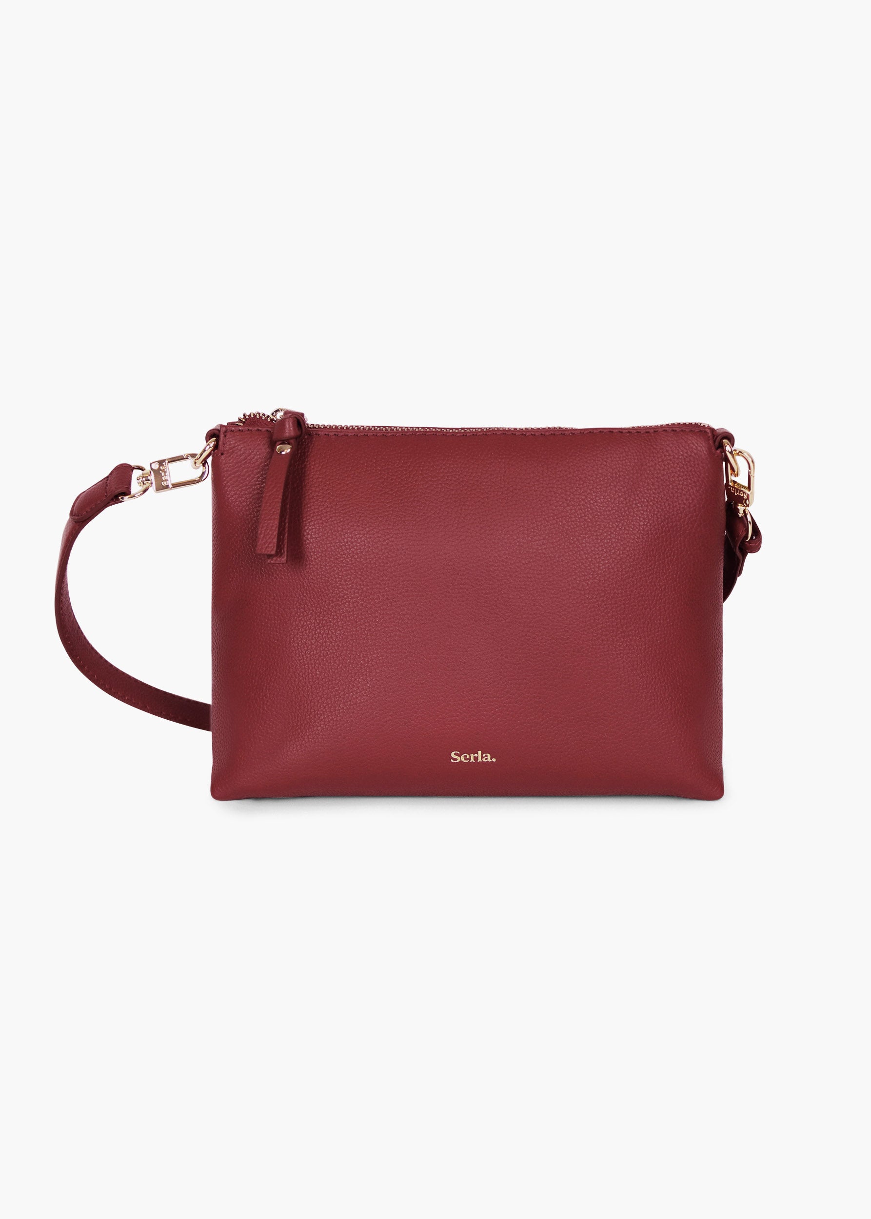 Ivy Bordeaux Leather Crossbody Bag