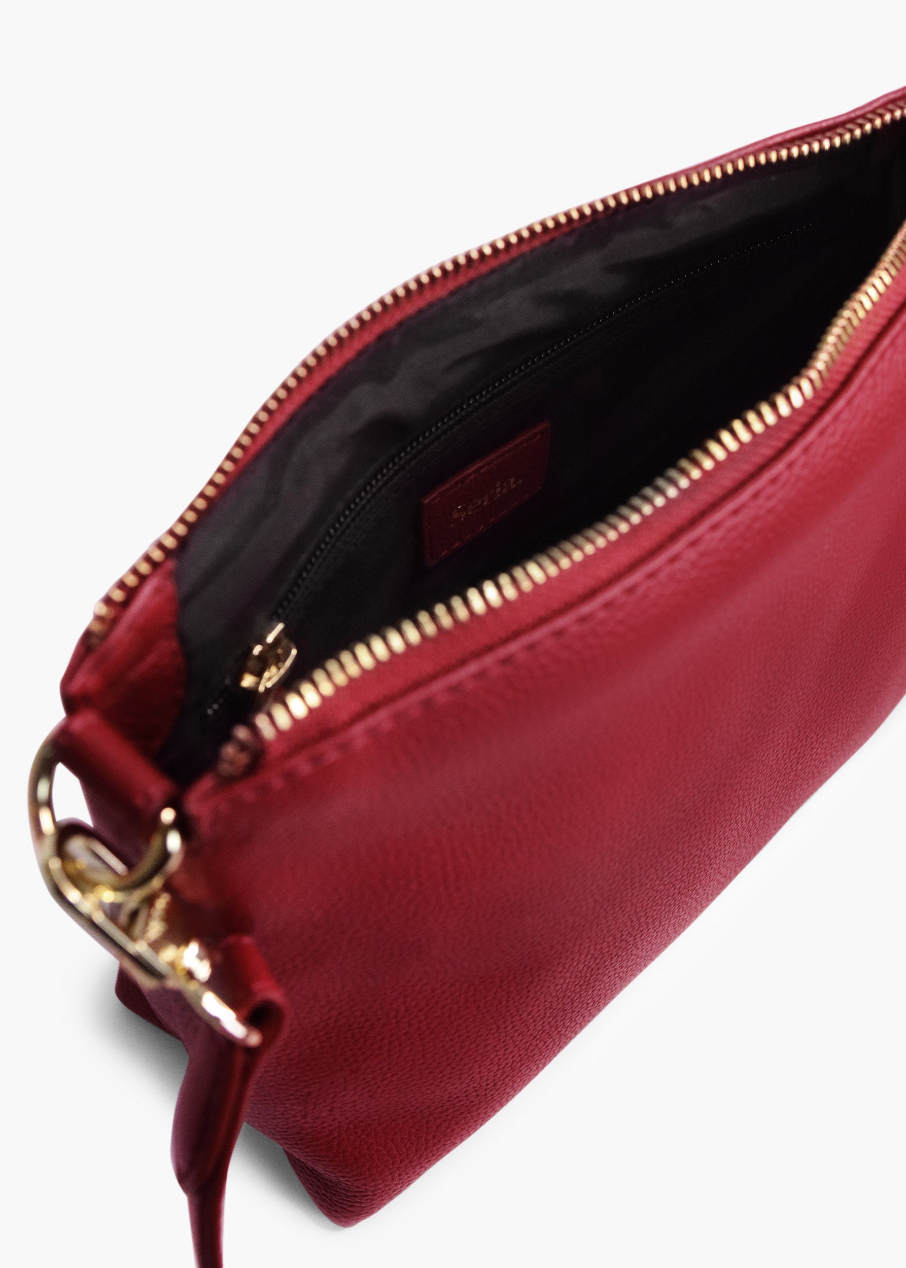 Ivy Bordeaux Leather Crossbody Bag