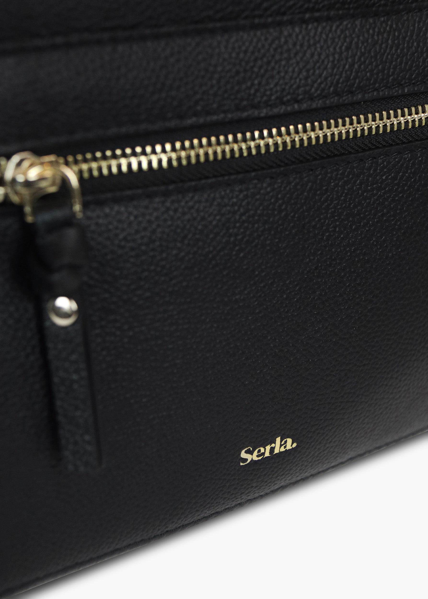 Poppy Black Leather Crossbody Bag
