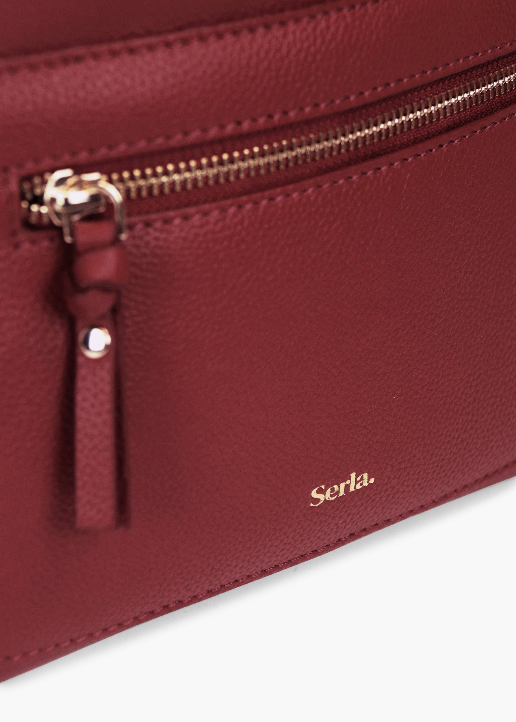 Poppy Bordeaux Leather Crossbody Bag