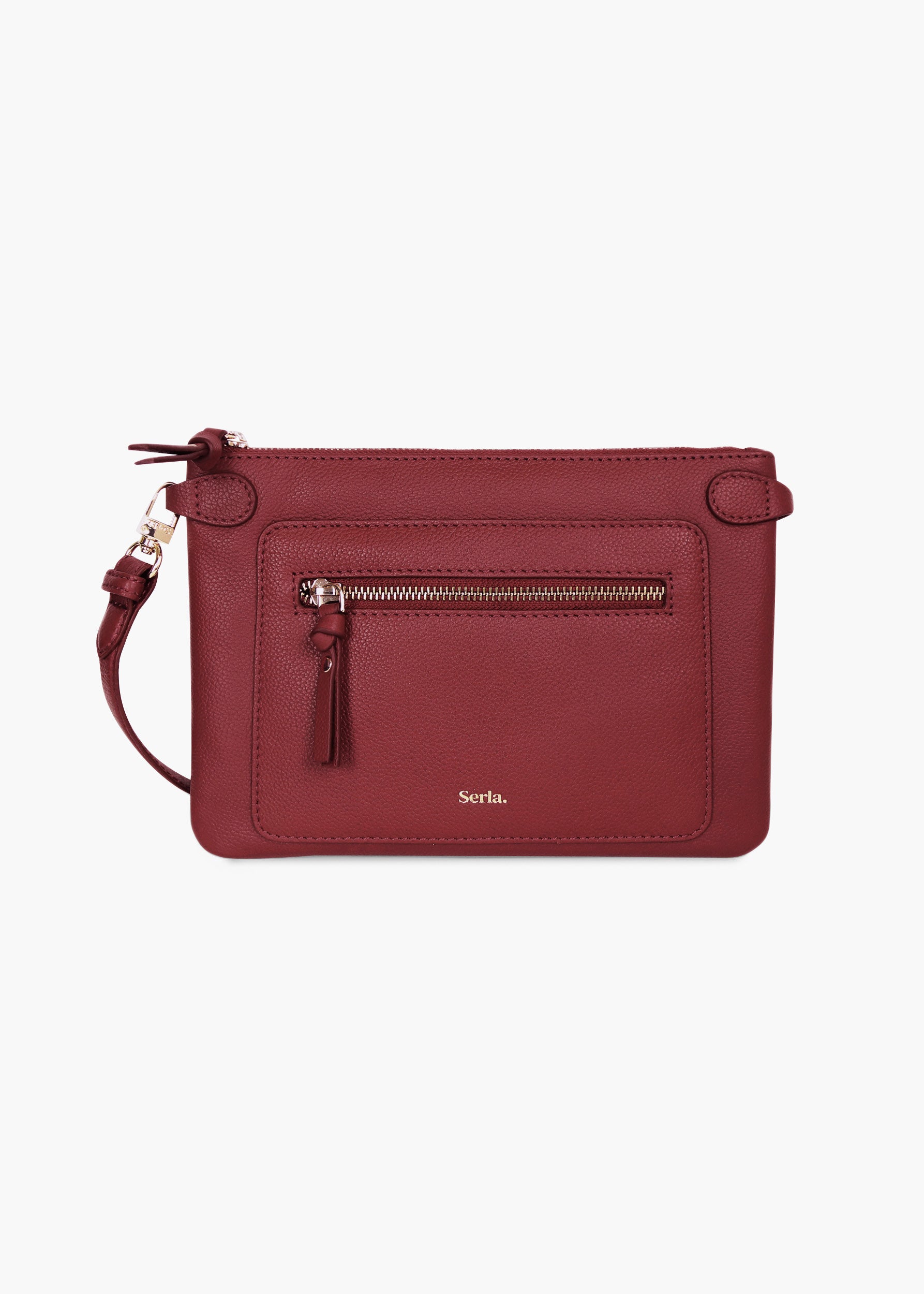 Poppy Bordeaux Leather Crossbody Bag