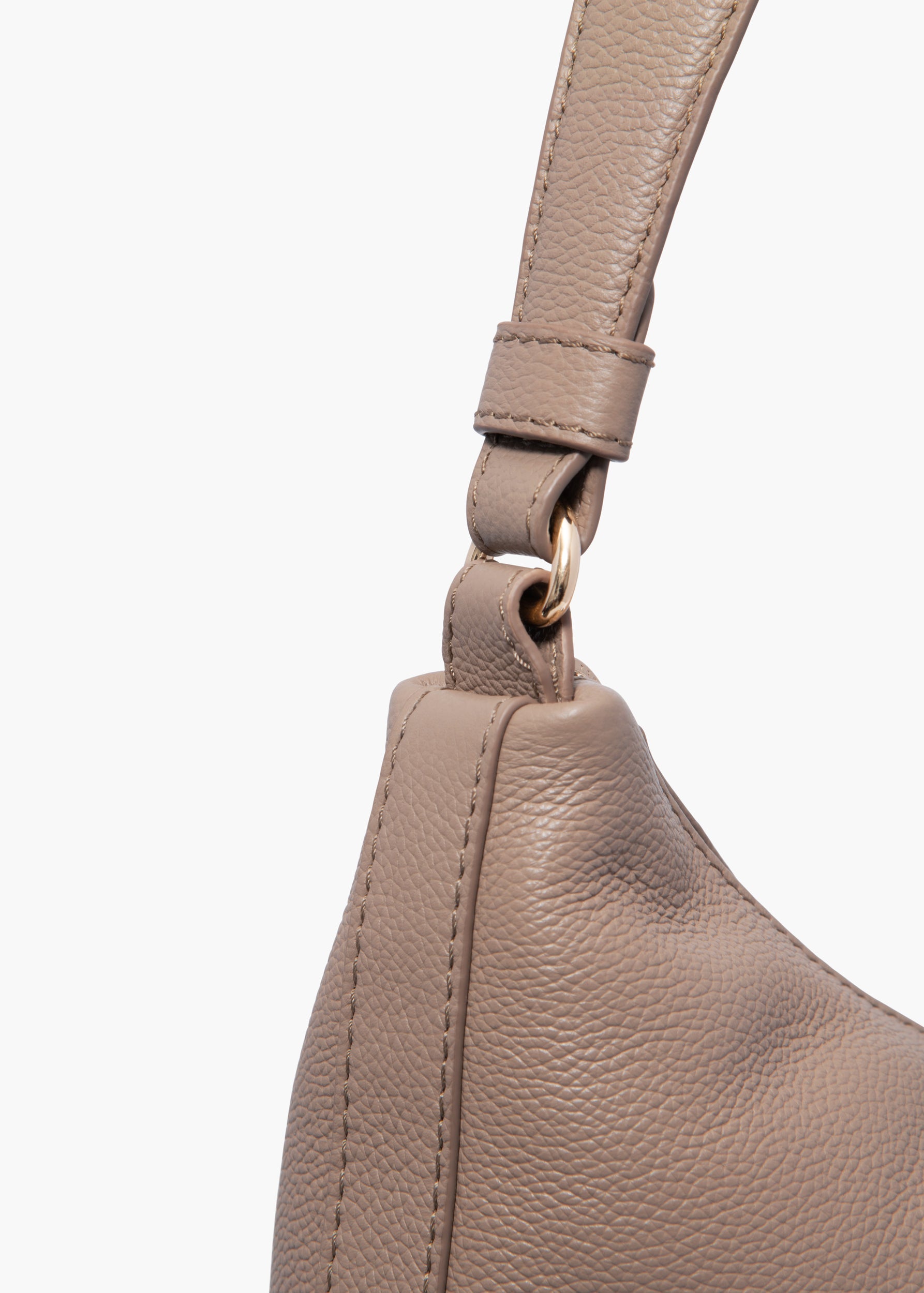 Juliet Taupe Leather Shoulder Bag