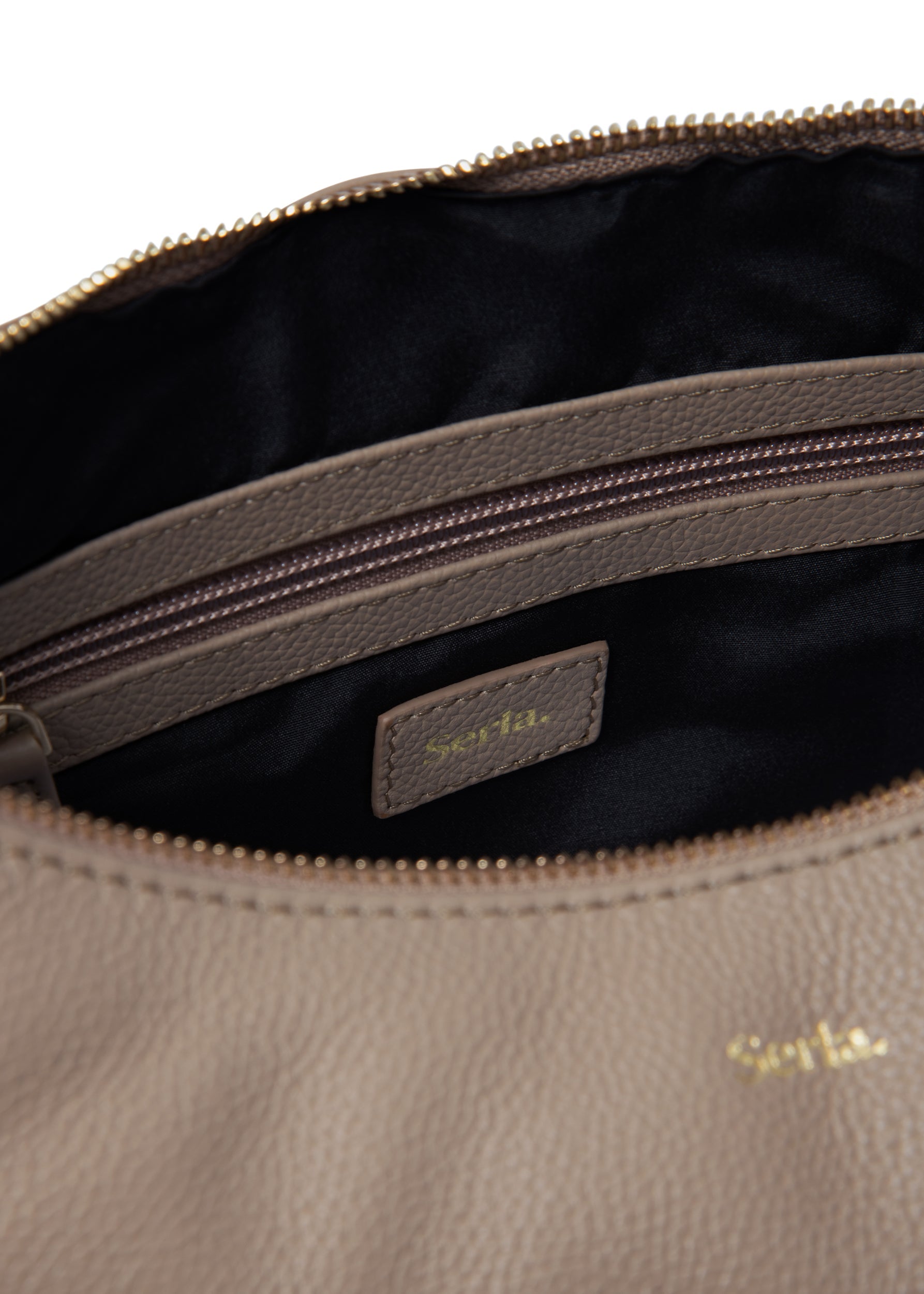 Juliet Taupe Leather Shoulder Bag
