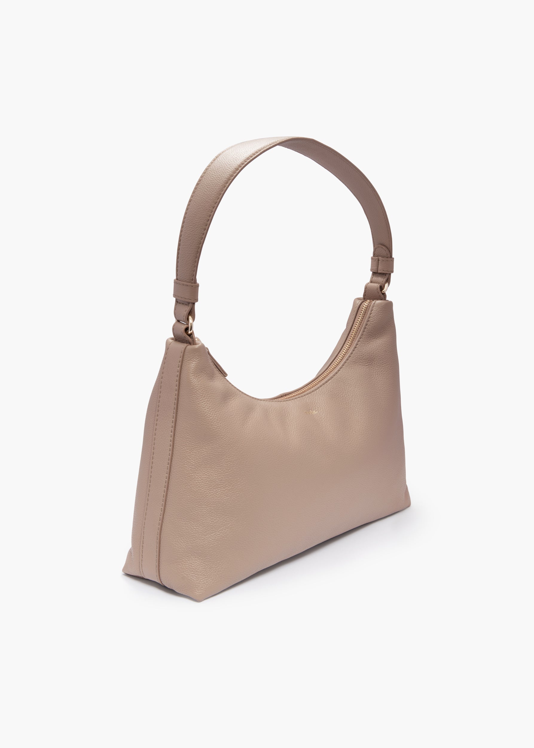 Juliet Taupe Leather Shoulder Bag