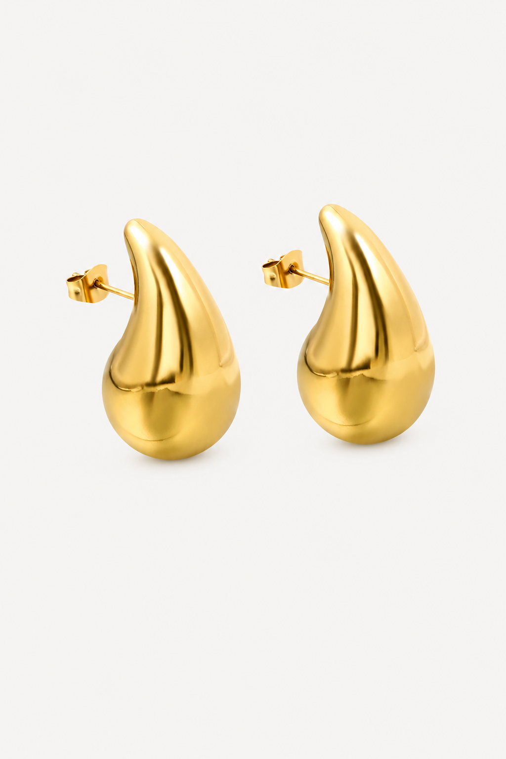 Gold Plated Curved Earrings