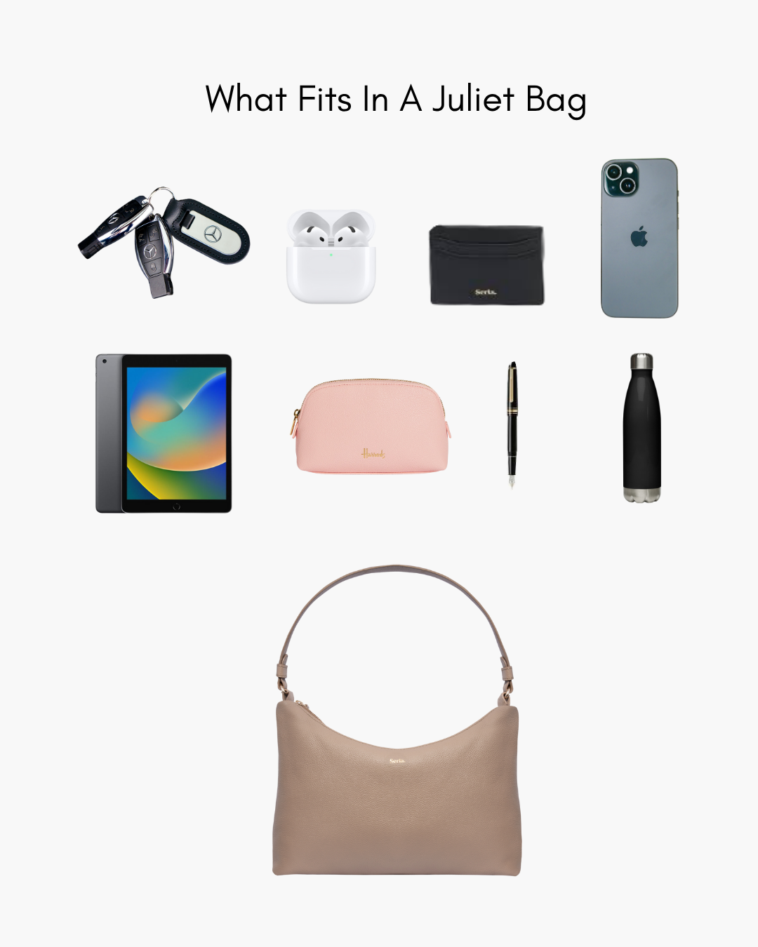 Juliet Taupe Leather Shoulder Bag