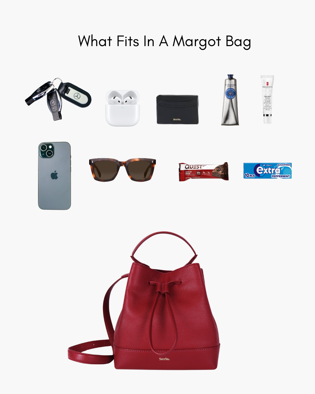 Margot Bordeaux Leather Bucket Bag