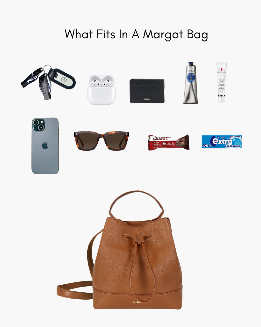 Margot Tan Leather Bucket Bag