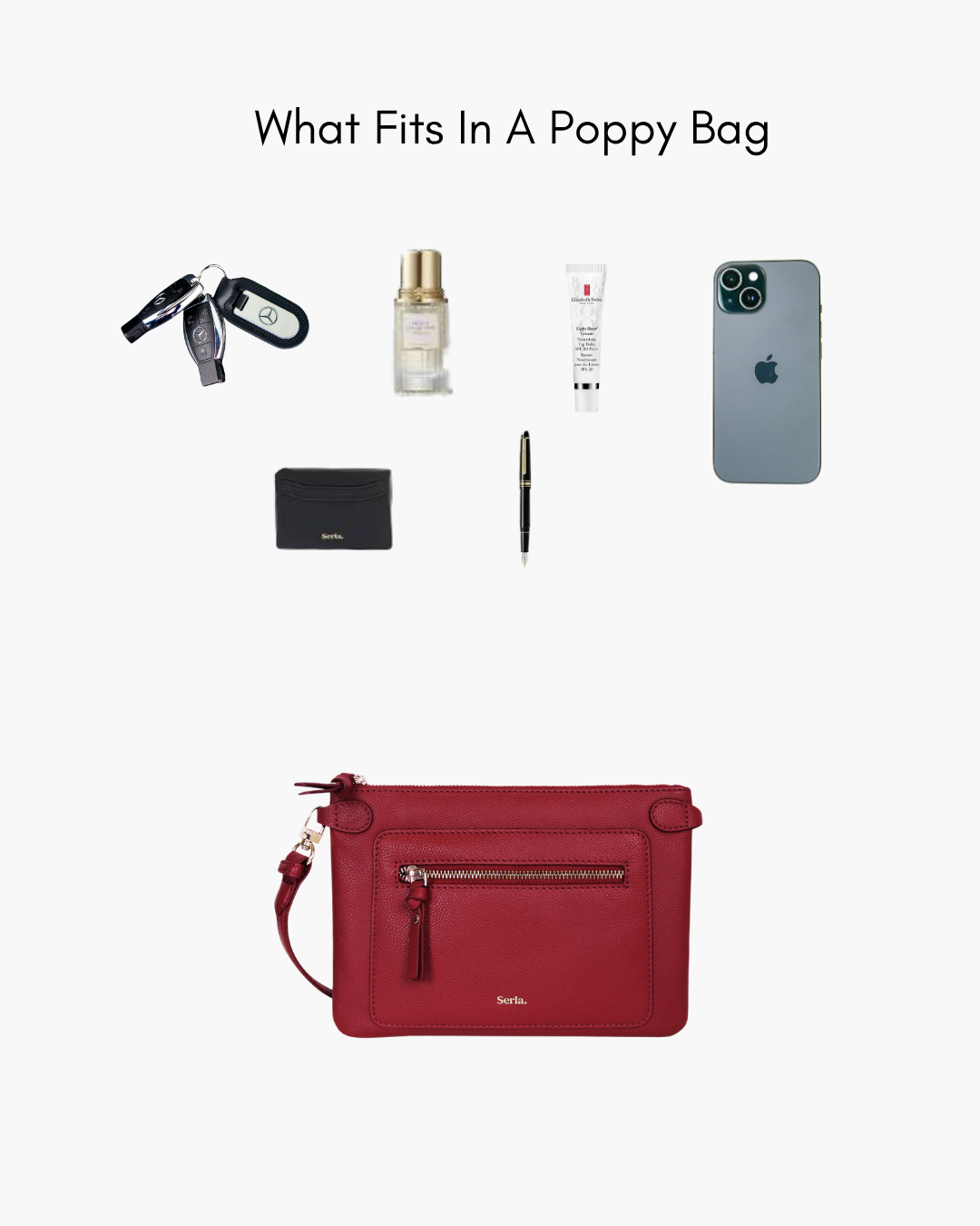 Poppy Bordeaux Leather Crossbody Bag