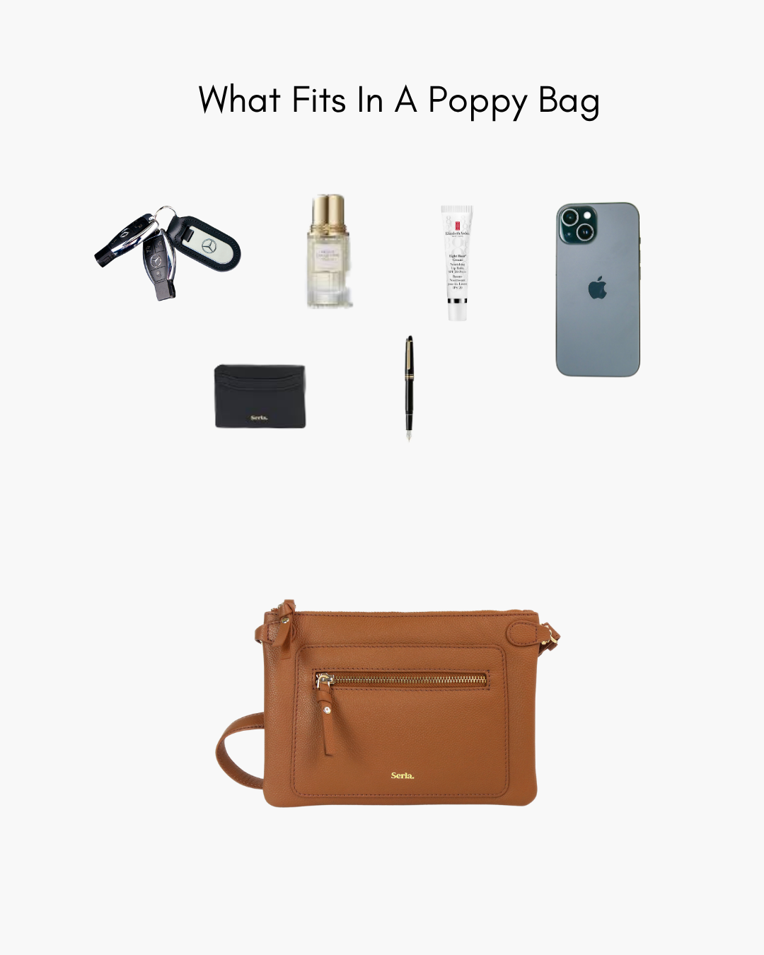 Poppy Tan Leather Crossbody Bag