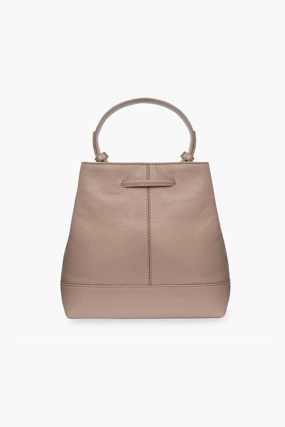 Margot Taupe Leather Bucket Bag