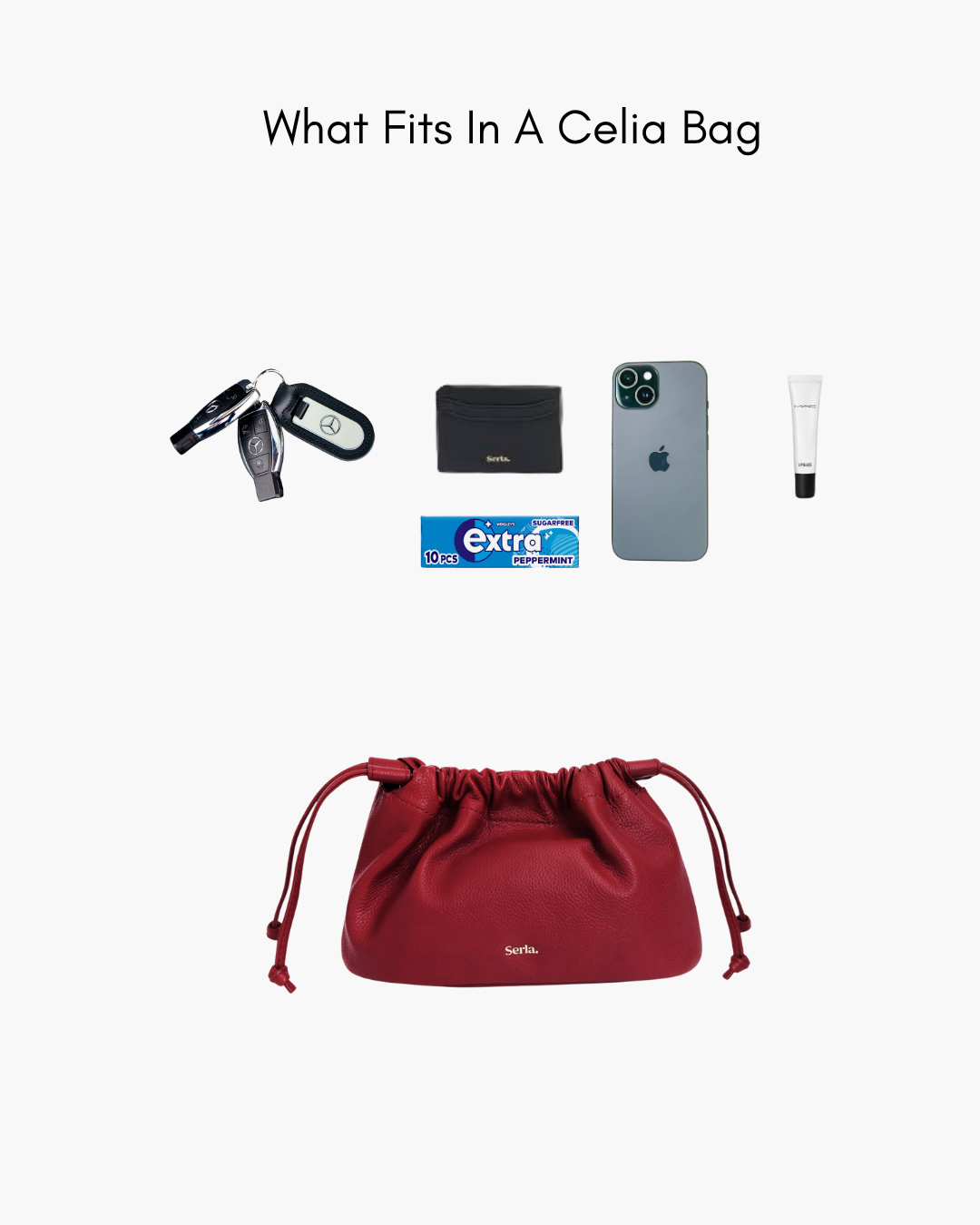 Celia Bordeaux Leather Crossbody Bag