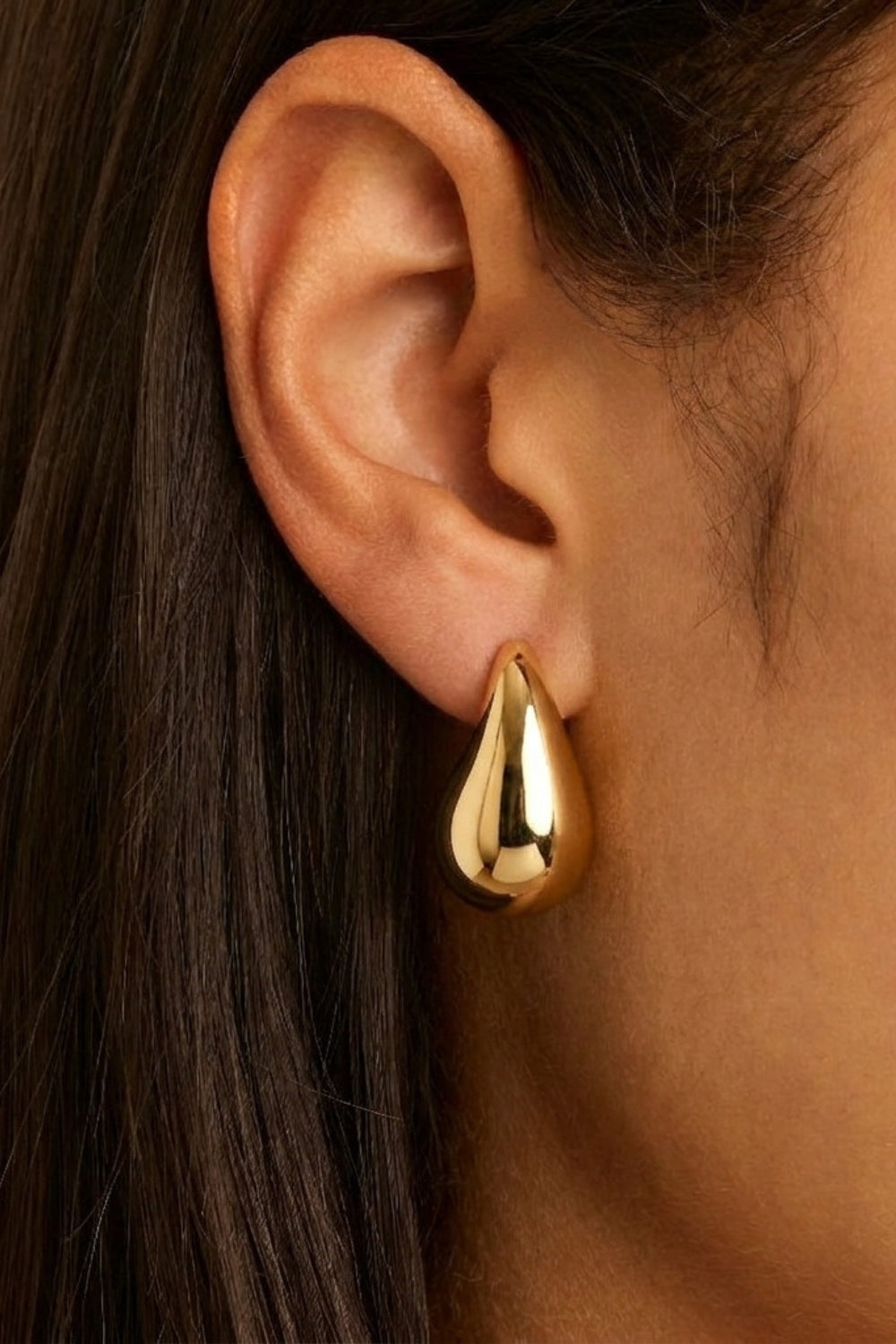 Gold Plated Curved Earrings