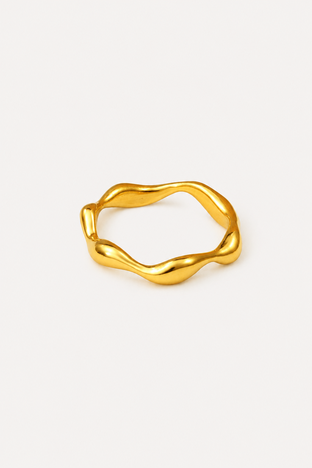 Gold Plated Wave Ring